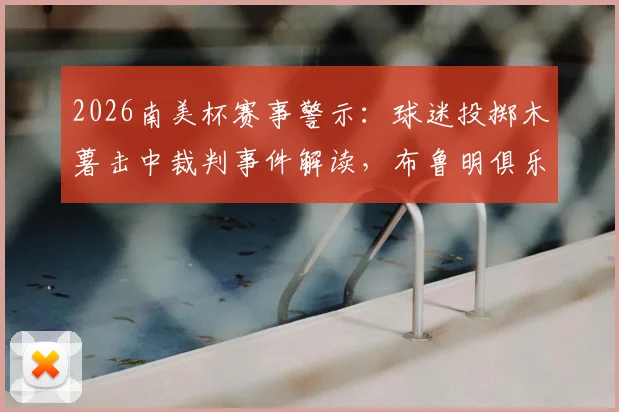 2026南美杯赛事警示：球迷投掷木薯击中裁判事件解读，布鲁明俱乐部遭重罚15000美元详情分析